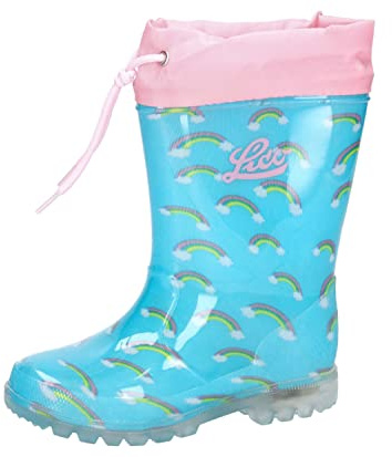 Lico Unisex Kinder Power Blinky Gummistiefel, Türkis Rosa, 32 EU