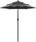 vidaXL Sonnenschirm mit Aluminium-Mast 3-lagig Ampelschirm Gartenschirm Marktschirm Strandschirm Kurbelschirm Schirm Terrasse Garten Anthrazit 2m