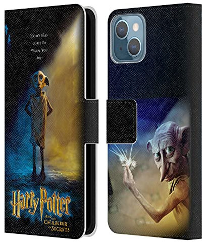 Head Case Designs Officially Licensed Harry Potter Dobby Poster Chamber Of Secrets III Leather Book Wallet Case Cover Compatible With Apple iPhone 13