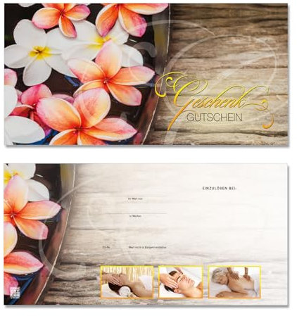 GESCHENKGUTSCHEINcom by POS-HAUER. 25 Gutscheine. Blanko zum Selberausfüllen. Für Kosmetiksalon Kosmetikbehandlung Massagen Dienstleistung.