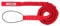 TowWhee - Das Originale Fahrrad-Bungee-Abschleppseil für Kinder, MTB- und Radfahrer, Stretchzuggurt zum Weiterfahren mit Ihrem Kind, kompatibel mit jedem Fahrrad (Kids Original Red Connect Strap)