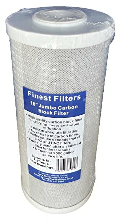 Jumbo Carbon Block Big Blue Water Filter 10 x 4.5 Inch Whole House RO Reverse Osmosis Water Filter