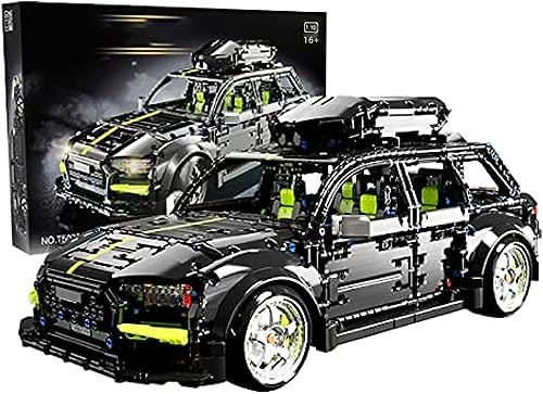 Tirff Renntechnik für Audi RS6 1/10 2896 Bausteine Sport Auto MOC Bausatz Kompatibel mit Lego Technic