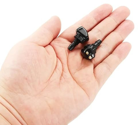 Inovey 2Stück Auto Frontscheibenwischer Waschdüse Düse Kompatibel Mit Peugeot 206 307 406 407 207 208 308 508 2008 3008 4008 6008 301 408 - schwarz- 2Stück