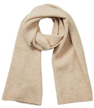 SELECTED FEMME Damen SLFMALINE Knit Scarf NOOS Schal, Beige, ONE Size