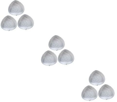 Alipis 9 Stk Sackleinen-Baumrock Mopp-Ersatzbezug Puppenhaus-Außenzubehör Reinigungsmopps wischmop Dampfmop-Abdeckung Bezüge aus Dampfwischtüchern Dreieck Wischbezug Wischtuch Weiß