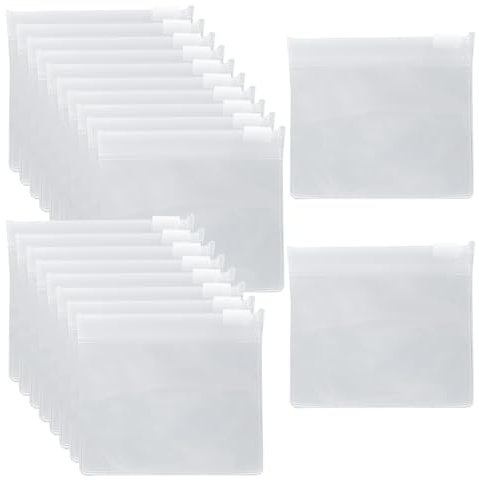 XINGSUI 20 Pcs 6.5 * 6cm PVC Zipper Lock Bag,Transparent Small Ziplock Bags,Clear Storage Pouches,Resealable Plastic Bags,for Jewelry Earring Ring Necklace Organizer