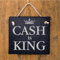 Dekolando CASH is KING Schild Nur Barzahlung Schieferschild Nur Bar Bezahlung - Wir Akzeptieren Nur Bargeld Kasse Hinweisschild (CASH is KING, 16 x 16 m)