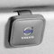Auto Sonnenblende Brillenhalter für Volvo EX40,Magnetischer Leder Auto Visier Brille Halterung Ticket Karten Clip Autozubehör für Damen und Herren Innenraum,Grey