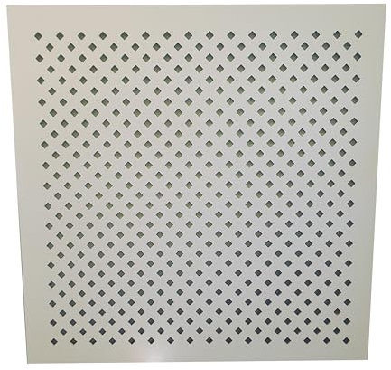 Decorative MDF radiator screening Panel. 610mm x 610mm. 10mm Decorative Diamond Design. Primed White MDF