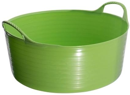 Red Gorilla Pistachio 35 Litre Large Shallow Flexible 2-Handled Recycled Tub Dog Pool Bath Weather Resistant Multi Purpose for DIY Builders Gardening