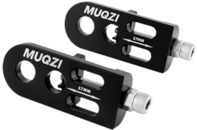 Harilla Lot de 2 tendeurs de chaîne de vélo, ajusteur de Tension de chaîne de vélo, Fixation de chaîne de vélo pour BMX, la Plupart des vélos, Accessoires de, Noir