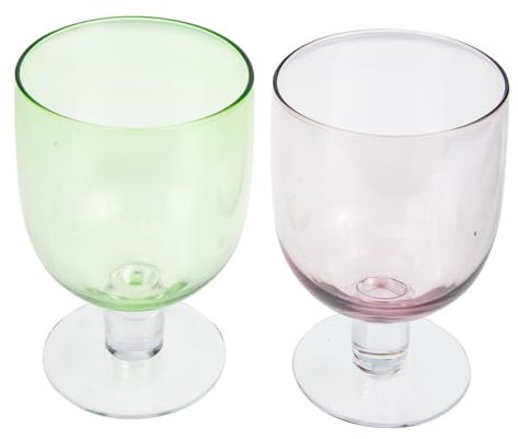 Cabilock 2 Piezas Vasos De Cristal Rojos Irrompibles Hogar Bar Copas De Vino Creativas Para Usar Vino Espumoso o