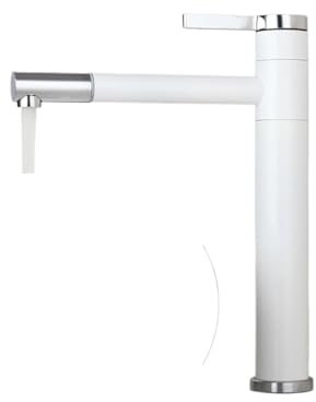 Waschtischarmatur Hoher Badezimmer-Wasserhahn, Waschbecken, schwarz und vergoldet, Wasserhahn for heißes und kaltes Wasser, Mischbatterie for Badarmaturen zur Deckmontage für Bäder, Küchen, Gärten(WHI