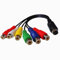 YUMIN 1 PCS 10 Pin S-Video vers RGB 6 10 Pin Din S-Video Mâle Câble Composante 30cm PVC+Métal pour PC HDTV Câble Composante RGB 30cm
