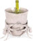 Licht-Erlebnisse Sektkühler Aluminium in Silber 31 x 22 x 23 cm Oktopus Design Weinkühler Champagnerkühler Flaschenkühler