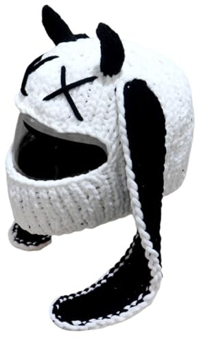 Zxfdsfdbnm Fun Long Rabbits Ear Motorcycle Helmets Covers Knitted Plush Full Face Protections Covers For Riders Motorcyling Gear