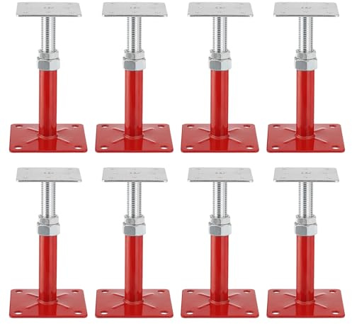 TRUCFUSION 5-8 House Floor Jacks, Adjustable Mini Screw Jacks, Foundation Jacks Post 5000lbs for Leveling The Basement Floor, 8PCS