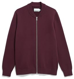 ARMEDANGELS Herren Cardigan aus Bio-Baumwolle AGAAMON Regular Fit Dark Cranberry XL