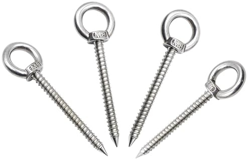 4 pezzi Occhiello a Vite M8x80mm Vite ad Anello in Acciaio Inox 304