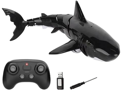 de Requin Télécommandés, Jouet de Bain en Bateau Télécommandé de Requin À Haute Simulation, Aquatiques d'été pour Filles Et Garçons Âgés De 6 Ans Et Plus