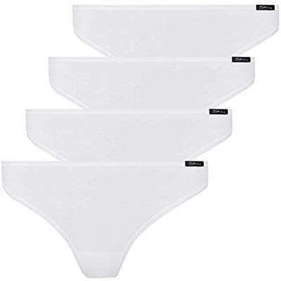 Skiny Damen Advantage Women String, 4er Pack (38, weiß)