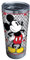 Tervis 1292884 Disney-Mickey Mouse Tumbler with Clear and Black Hammer Lid, 20 oz Stainless Steel, Silver