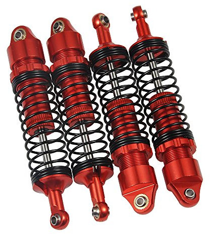 Axspeed Einstellbarer Stoßdämpfer Rot für 1/10 RC TRX-4 Wraith SCX10 D90 (90mm)