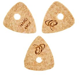 ORTEGA Filz Picks für Nylon Saiten Instrumente & Ukulelen OGP-F-H3-4mm hart/ 3er Pack