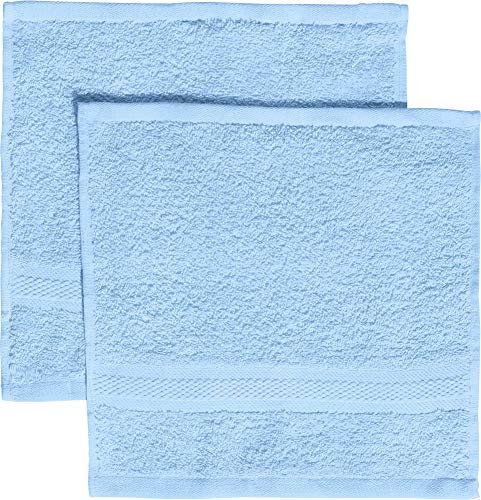 REDBEST Seiftuch 2er-Pack Chicago hellblau Größe 30x30 cm - saugstark, strapazierfähig, ideal für Reisen, Sport (weitere Farben)