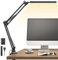 LED Desk Lamp,TROPICALTREE Metal Swing Arm Desk Lamp with Clamp,Adjustable Eye-Caring Table Lamp,3 Color Modes&10 Brightness Levels Desk Light for Home Office,Adapter Included,14W-Black