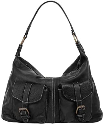 Cluty Shopper Echt Leder Damen 021139 Made in Italy | elegante Handtasche mit Magnetverschluss | Schultertasche mit Smartphonefach