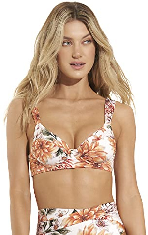 Maaji womens Underwire Without Molded Cups Bikini Top, White, Small US