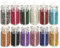 12 Bottles 3D Tiny Satin Luster Round Pearl Beads Caviar Loose Beads Nail Art Manicure Decorations with Clear Glass Bottle