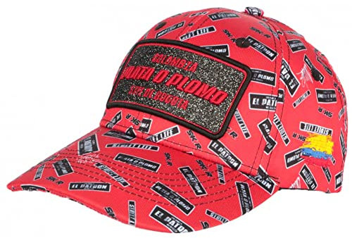 Plata o Plomo Cap rot und schwarz Strass Fashion Colombia Baseball - Unisex, rot, Einheitsgröße