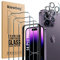 Kiewhay Protector de Pantalla para iPhone 14 Pro Max Cristal Templado 6,7'', 3x Vidrio Templado + 2x Protector de Lente de Cámara, [No para iPhone 14 Plus] 99,99% HD Protector Pantalla -5 Piezas