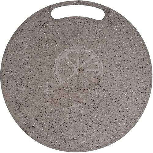 AIDIRui Schneidebrett Kunststoff Küche Schneidebrett Rund Backbrett Gemüse Schneidebrett mit Griffen 31 cm
