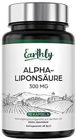 Alpha-Liponsäure ALA 300 mg | 90 vegane Kapseln | Hilft, Entzündungen zu reduzieren, die Aufrechterhaltung eines normalen Blutzuckerspiegels und die Gesundheit des Nervensystems zu kontrollieren