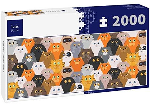 Lais Puzzle Katzen, Panorama 2000 Teile Panorama