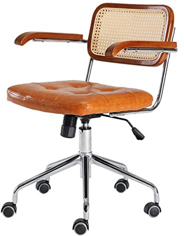 KITCISSL Siege Bureau Ergonomique Chaise Gaming Fauteuil avec Roues, Rétro Fauteuil de Bureau Chaise Ergonomique Chaises Fauteuil Relax Siege Gaming pour Salon, Balcon, Chambre (Color : Orange)