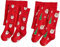Silkglory Natalizi Collant Neonata,Collant bambina con Babbo Natale e Decorazioni per Albero di Natale, Leggings Calze Collant in Cotone per Neonato Rosso 2-3 Anni 2 Pezzi