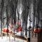 GIONAR 500x100CM Halloween Gruseliges Tuch Dekorationen, Halloween Gruseliger Stoff,Gruseliges Tücher für Halloween Party Innen Außen Gruselhäuser Türen (Schwarz)