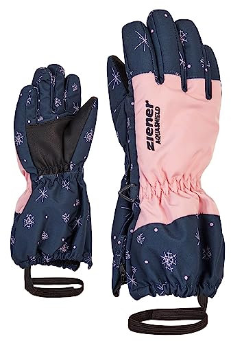 Ziener Kinder LEVIO Ski-Fäustling/Wintersport | wasserdicht atmungsaktiv, snowcrystal print, 110