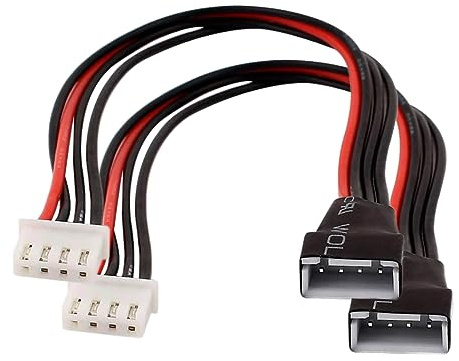 2X Stück JST-XH 3S Balancer-Kabel 20 cm 22 AWG Stecker Buchse LiPo Akku Ladegerät Verlängerung Adapter Silikonkabel