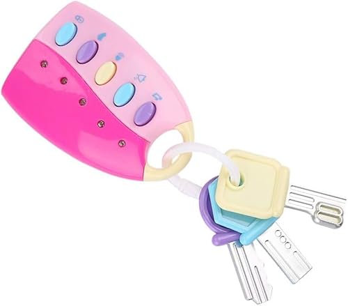 LATRAT Porte-clés de voiture musical pour bébé - Jouet éducatif pour enfants (rose)
