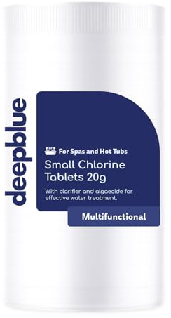 Deep Blue – Multifunktionale Mini-Chlortabletten (20 g) für Whirlpools, Spas und Whirlpools. Lang anhaltender, stabilisierter Klärer und - 2Kg