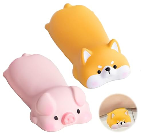 KASESSS 2 Pieces Cute Wrist Rest, Mini Mouse Wrist Support, Wrist Rests Animal Design, Wrist Support Mouse Desk Accessories for Women Men, Desk Wrist Support for Mouse Keyboard Office Computer Laptop