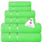 Casa Copenhagen Eternal 6-teiliges Handtuchset, Limettengrün, 500 g/m², 2 Badetücher, 2 Handtücher, 2 Waschlappen aus weicher ägyptischer Baumwolle für Badezimmer, Küche und Dusche