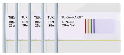 TUKA-i-AKUT 20st. A3 Sliding Bar Binder, PP Transparent Klemmschienen Berichte Umschlag, Abdeckungen Grip Binding Bars Dokumente Klassifizierung, 20er Set, Schiebe Bar in Weiß, TKD8041-A3-W-white-20x