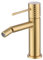 MICE BDG053-2OC - Rubinetto monocomando per bidet con tecnologia di apertura a freddo in ottone, monocomando da bagno per acqua fredda/Calinet oro spazzolato